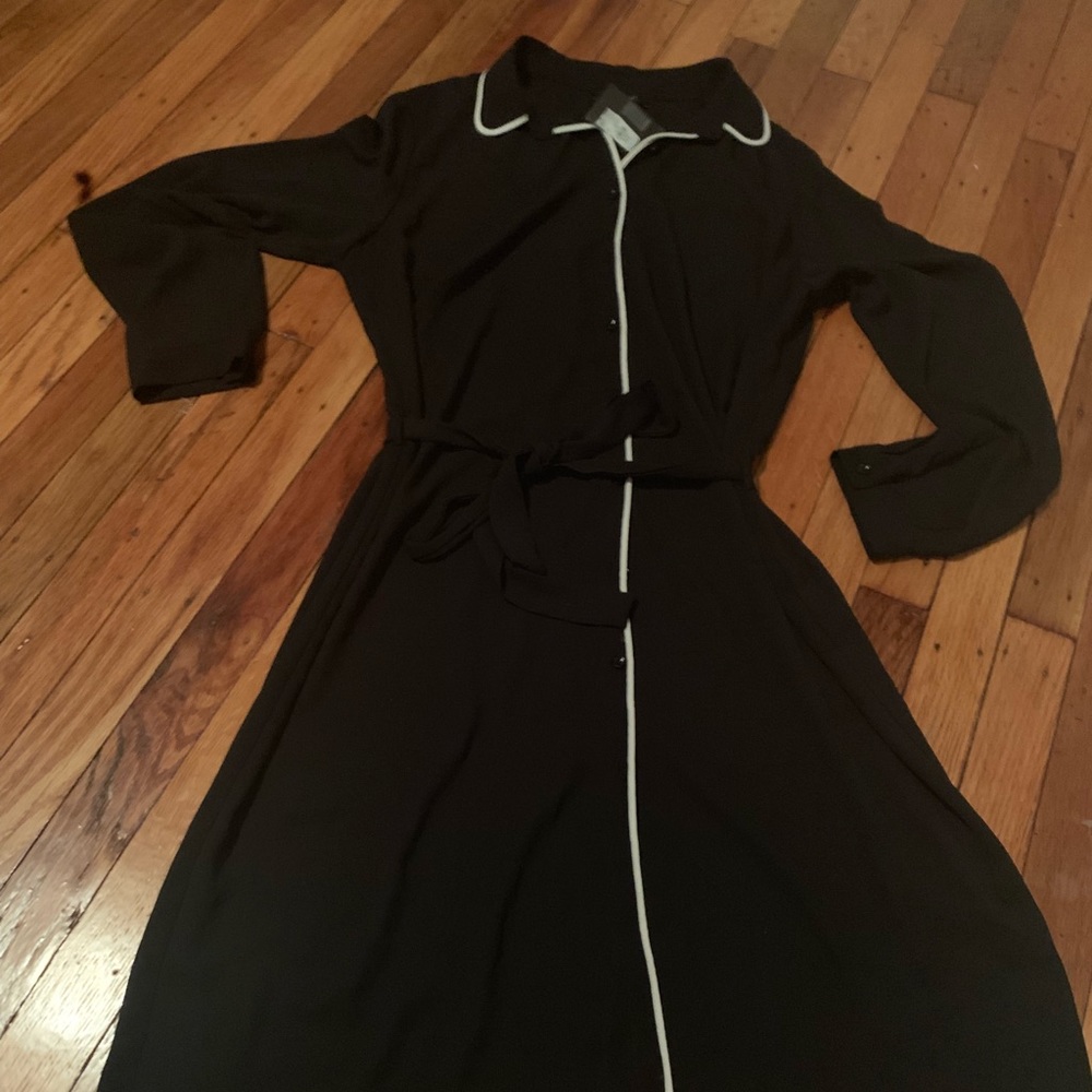 Black button down dress